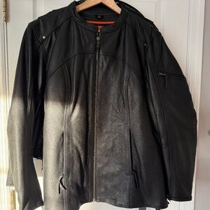 Women's Leather Motorcycle Jacket-Brand New